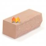 Кирпич силикатный лицевой «Красный» рустированный полнотелый одинарный М-175 (Ложковый)